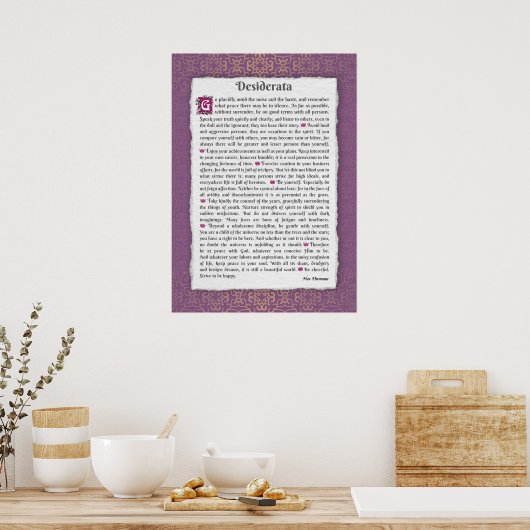 Desiderata - Gewenste dingen Poster (Keuken)