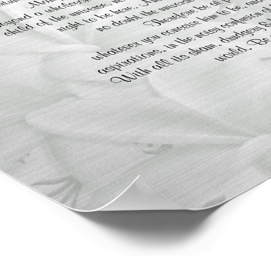 Desiderata "gewenste dingen" poster (Hoek)