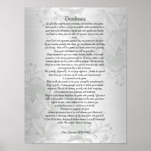 Desiderata "gewenste dingen" poster