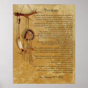 Desiderata "gewenste dingen", prose droamcatcher poster