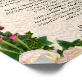 Desiderata "gewenste dingen", prose exotische bloe poster (Hoek)