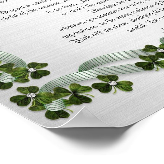 Desiderata "gewenste dingen" prose Irish backgroun Poster (Hoek)