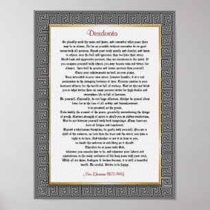 Desiderata "gewenste dingen", prose poster
