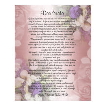 Desiderata "gewenste dingen", proza op bloem