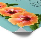 Desiderata "gewenste dingen" Rand Hibiscus Poster (Hoek)