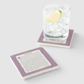 Desiderata - Gewenste dingen Stenen Onderzetter (Zijkant)