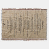 Desiderata "Gewilde dingen" op Faux Linen Burlap Deken (Voorkant)