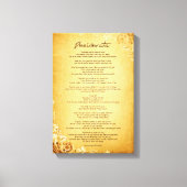 Desiderata "Gewilde dingen" op het  perkament Canvas Afdruk (Voorkant)