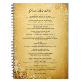 Desiderata "Gewilde dingen" op het  perkament Notitieboek (Voorkant)