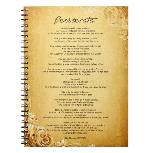 Desiderata "Gewilde dingen" op het perkament Notitieboek (Voorkant)