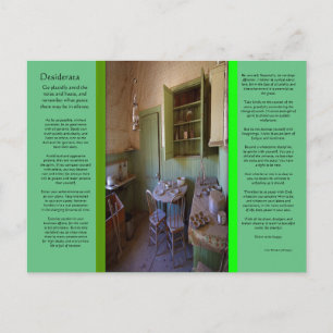 DESIDERATA Ghost Room Briefkaart