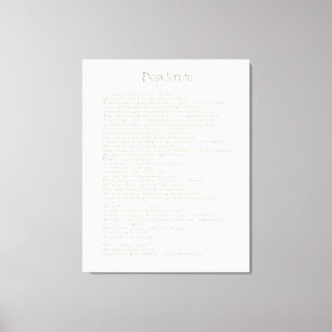 Desiderata Golden Abalone ArtbrushUI Typografie Canvas Afdruk