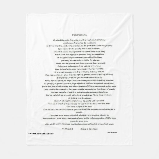 DESIDERATA GOOI DEKEN (Voorkant)
