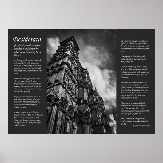 Desiderata - Gothic Royalty and Clergy Poster (Voorkant)