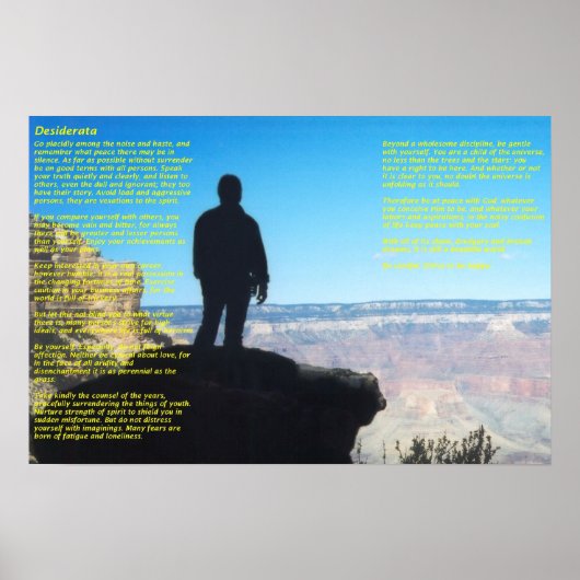 Desiderata-GrandCanyon Poster (Voorkant)