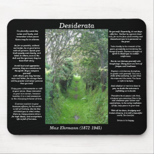 DESIDERATA Grass Road Mousepad Muismat