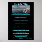 Desiderata Gray Wolven Drink Posters (Voorkant)