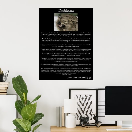 Desiderata Gray Wolves Posters (Thuiskantoor)