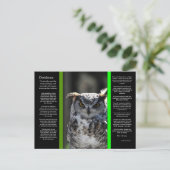 DESIDERATA Great Horn Owl Briefkaart 5 (Staand voorkant)