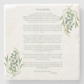 Desiderata Groene Eucalyptus Stenen Onderzetter (Voorkant)