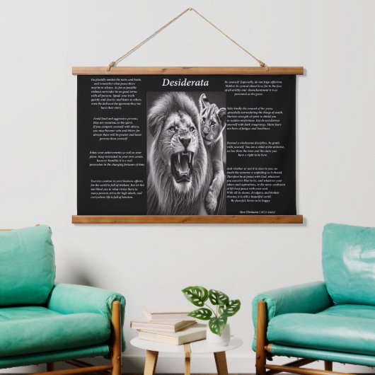 Desiderata: harmonie in het wild hangend wandkleed (Woonkamer)