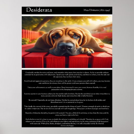 Desiderata: Het Rode Hek Heiligdom Poster (Voorkant)