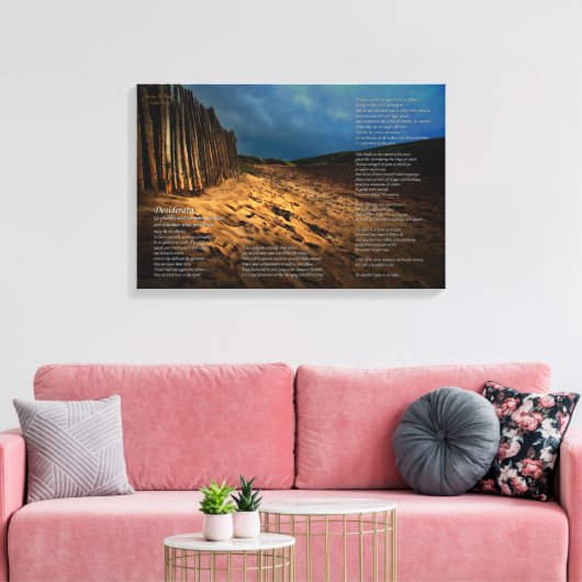 Desiderata - Het strand verlaten - KLEIN Canvas Afdruk (Insitu (Woonkamer))