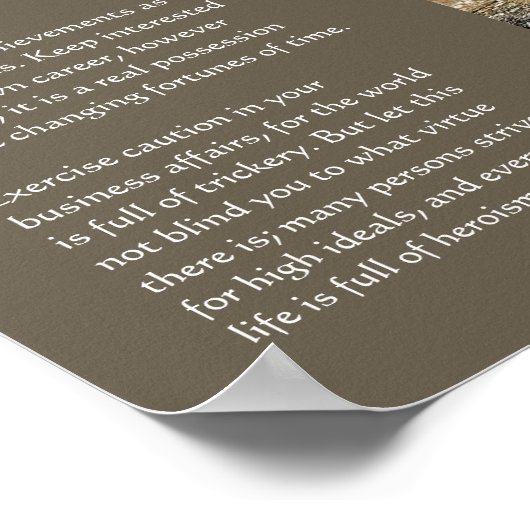 Desiderata - Horned, Clawed & Wary Grotesque Poster (Hoek)