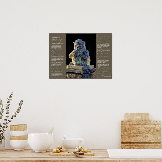 Desiderata - Horned, Clawed & Wary Grotesque Poster (Keuken)