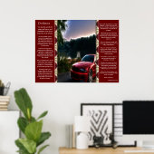 Desiderata Hot Red Car-Posters Poster (Thuiskantoor)