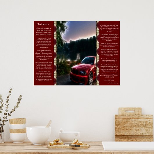 Desiderata Hot Red Car-Posters Poster (Keuken)