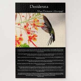 Desiderata Hummingbird die een bloem buzeert Legpuzzel