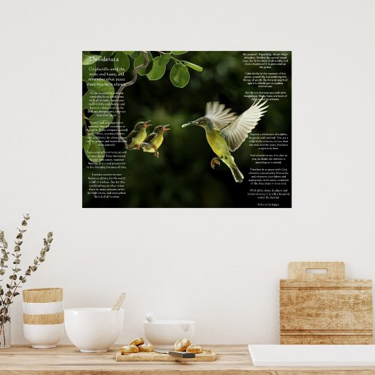 Desiderata Hummingbird Posters (Keuken)
