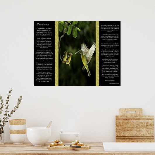 Desiderata Hummingbird Posters 2 (Keuken)