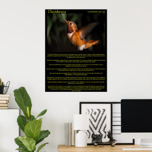 Desiderata Hummingbird Posters 2