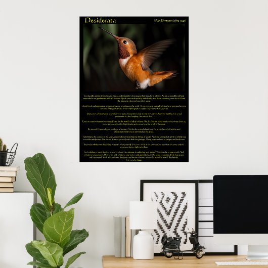 Desiderata Hummingbird Posters 2 (Thuiskantoor)