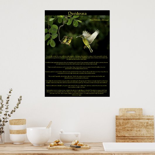 Desiderata Hummingbird Posters 3 (Keuken)