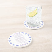 Desiderata Hydrangea door Max Ehrmann Zandsteen Onderzetter (Zijkant)