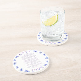 Desiderata Hydrangea door Max Ehrmann Zandsteen Onderzetter