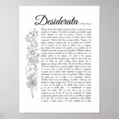 Desiderata in het Spaans Poster (Voorkant)
