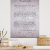 DESIDERATA in Lavender Fields Forever Poster (Keuken)