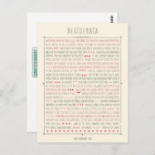 Desiderata Inspirerend gedicht Briefkaart (Voorkant / Achterkant)