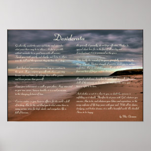 Desiderata Inspirerend gedicht en Seashore Poster