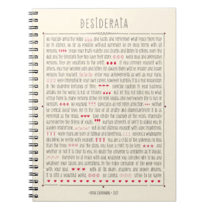 Desiderata Inspirerend gedicht Notitieboek