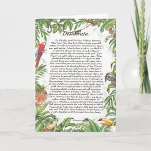 DESIDERATA-kaart Feestdagen Kaart