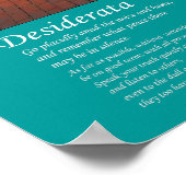 Desiderata - Kanaalkruising en fietsen Poster (Hoek)