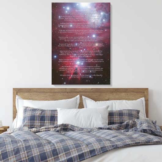 Desiderata - Kerstboomcluster, Kegelnevel Canvas Afdruk (Insitu (Slaapkamer))
