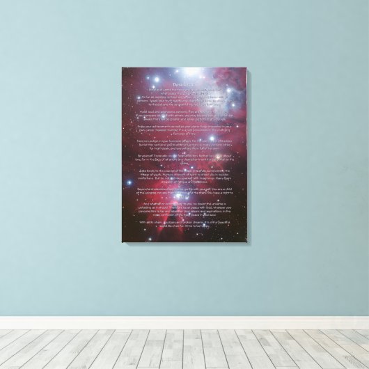 Desiderata - Kerstboomcluster, Kegelnevel Canvas Afdruk (Insitu (Houten vloer))