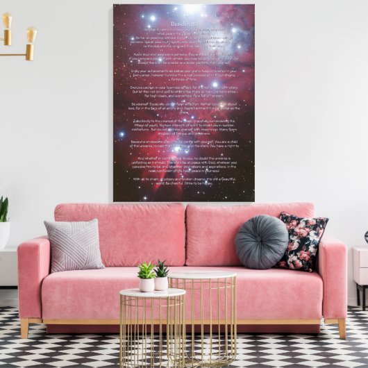 Desiderata - Kerstboomcluster, Kegelnevel Canvas Afdruk (Insitu (Woonkamer))