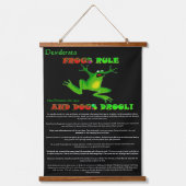 Desiderata Kikker met handen en voeten springen Hangend Wandkleed (Voorkant)